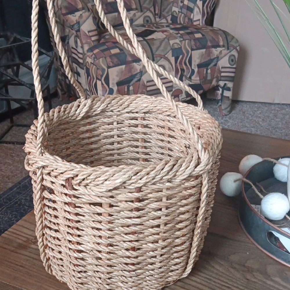 Natural Woven Basket with Handles